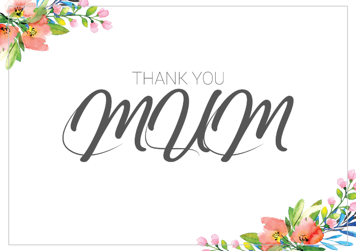 Thankyou Mum Card